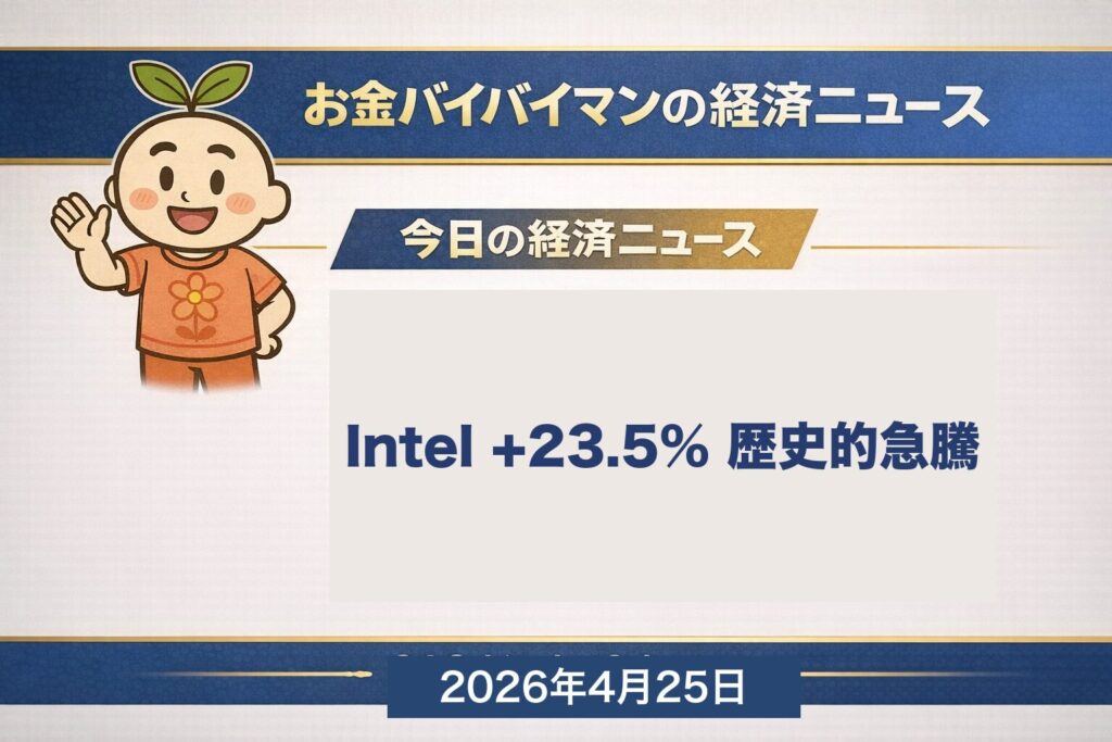 インテル株+23.5%歴史的急騰 米ハイテク急反発 日経60013円タッチ 週次振り返り 2026年4月25日